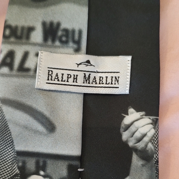 I Love Lucy Black And Gray Tie By Ralph Martin 4" - Picture 5 of 8